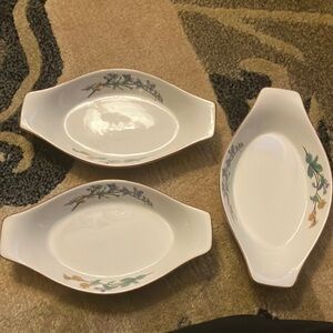 Vintage! Woodhill Floral Fine Bakeware Augratin Dish, Set of 3, 8.5”